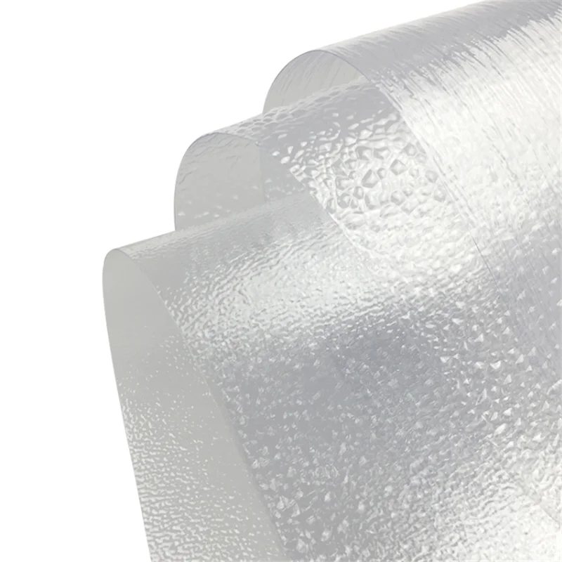 Прозрачный поливинилхлоридный лист с эффектом потертости