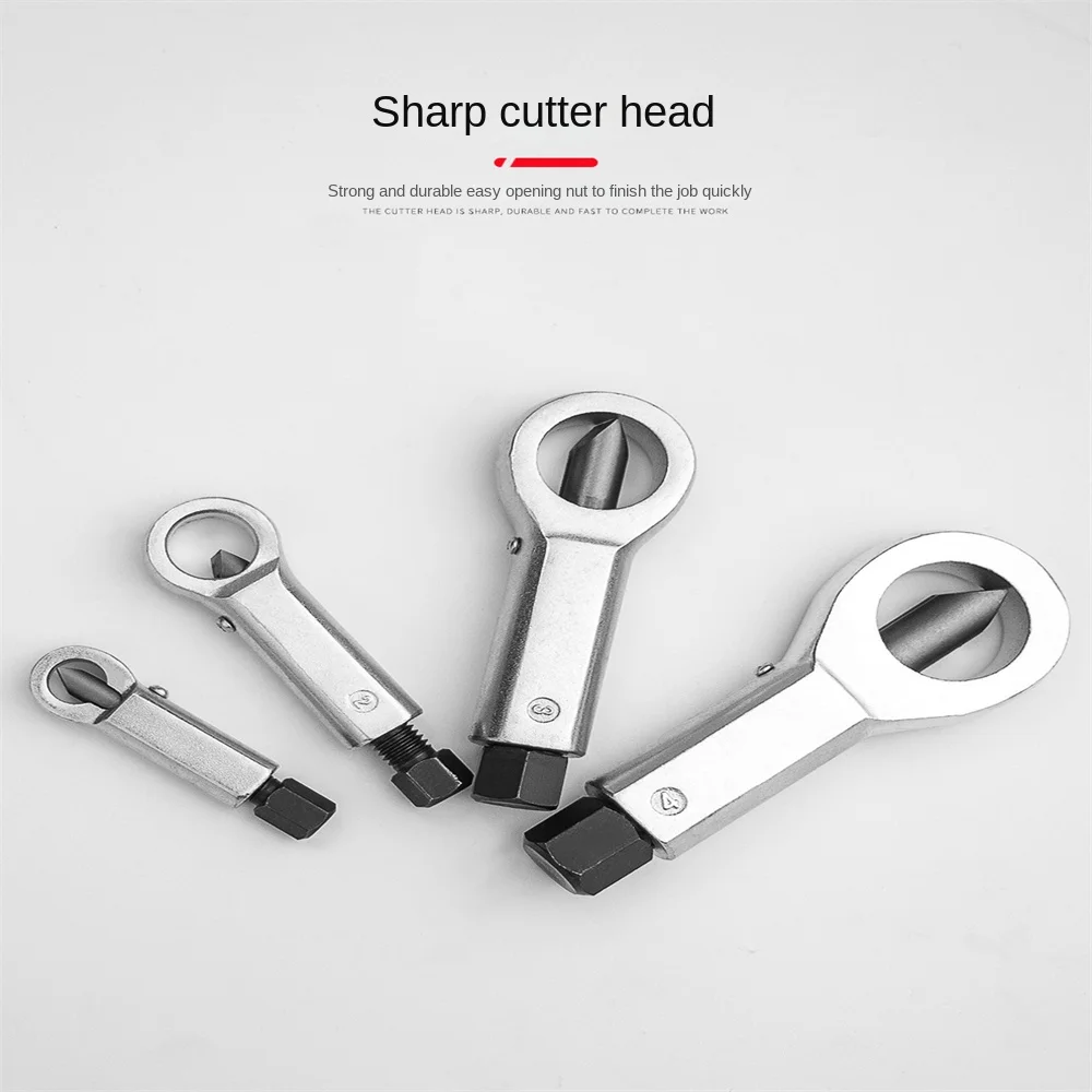 

Carbon Steel Damaged Nut Breaker Splitter Durable Rusty Pipe Cutter Remover Steel Wrench Hand Tool Rust Resistant Spanner Silver
