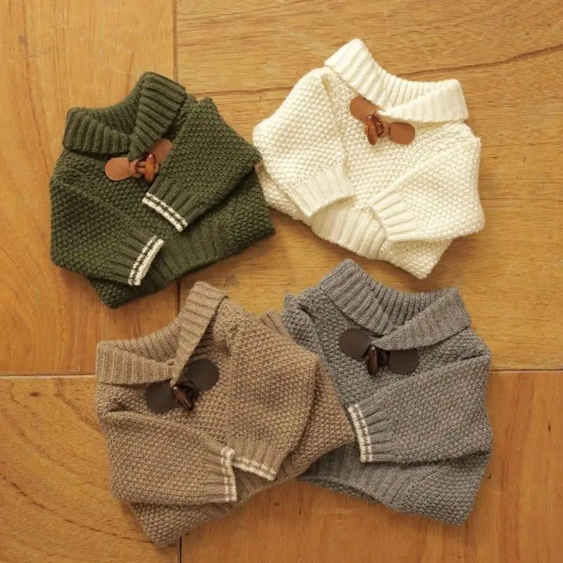 

Вязаный свитер шнауцера для домашних животных, пуловер Тедди на осень и зиму, теплая одежда для собак, однотонная одежда для щенков с двумя н...