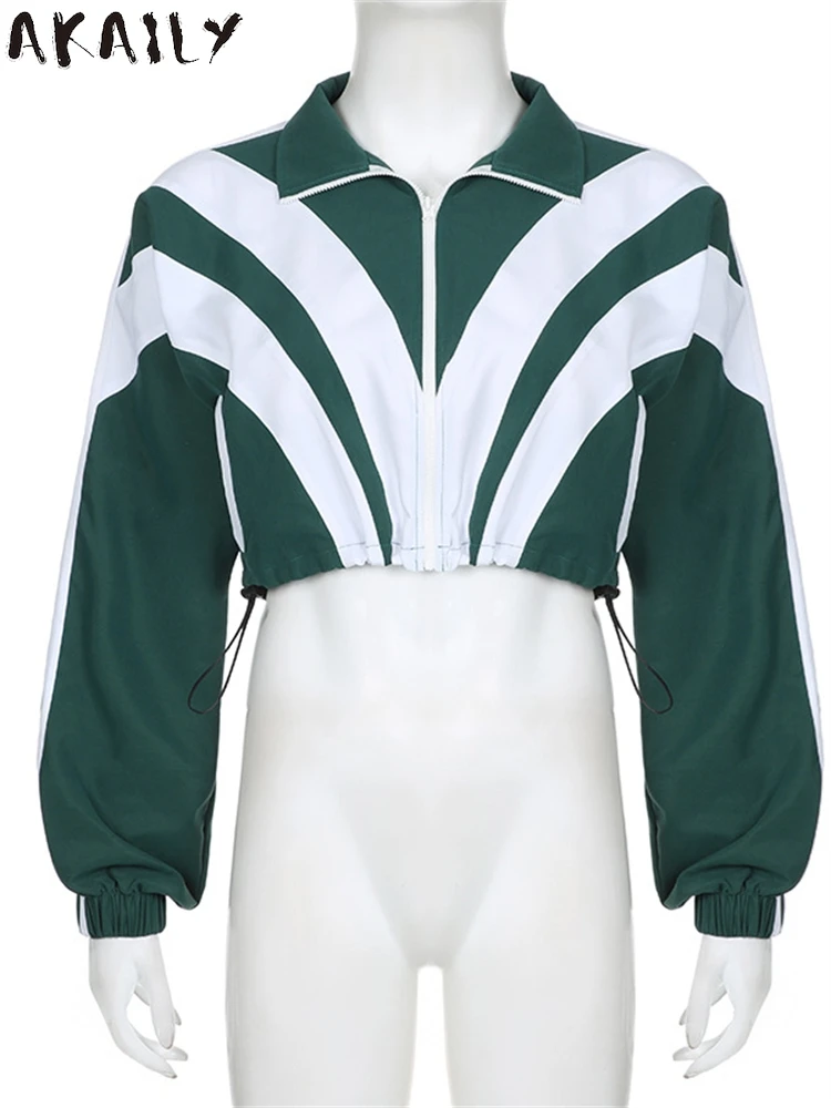 Akaily осенний повседневный спортивный костюм из 2 предметов с цветными блоками