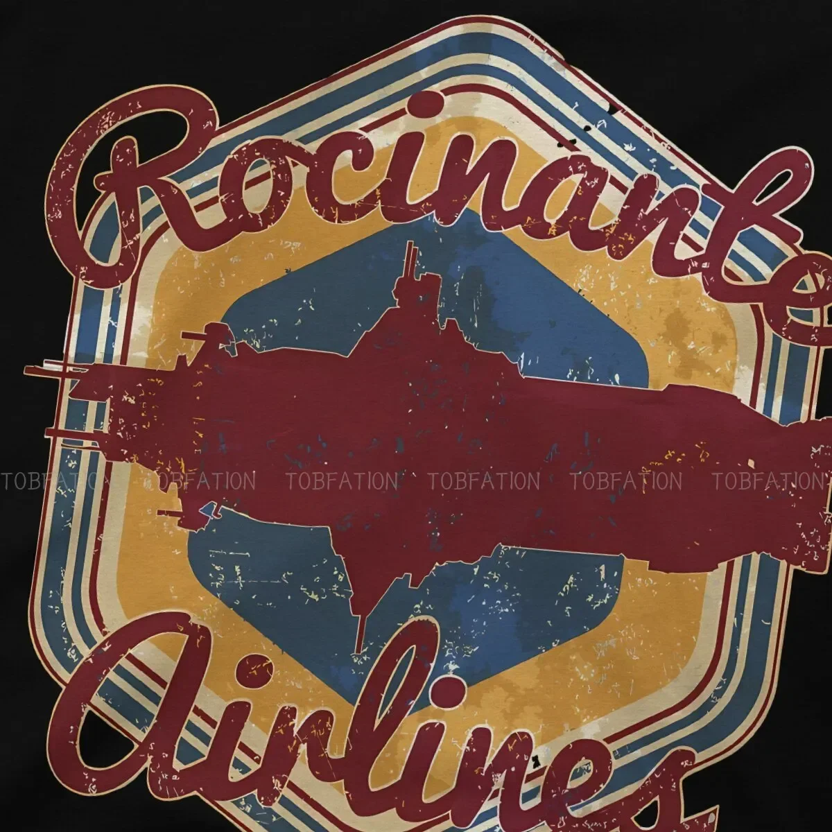 Футболка The Expanse ROCINANTE AIRLINES DISTRESSED BADGE Harajuku мужские готические футболки для