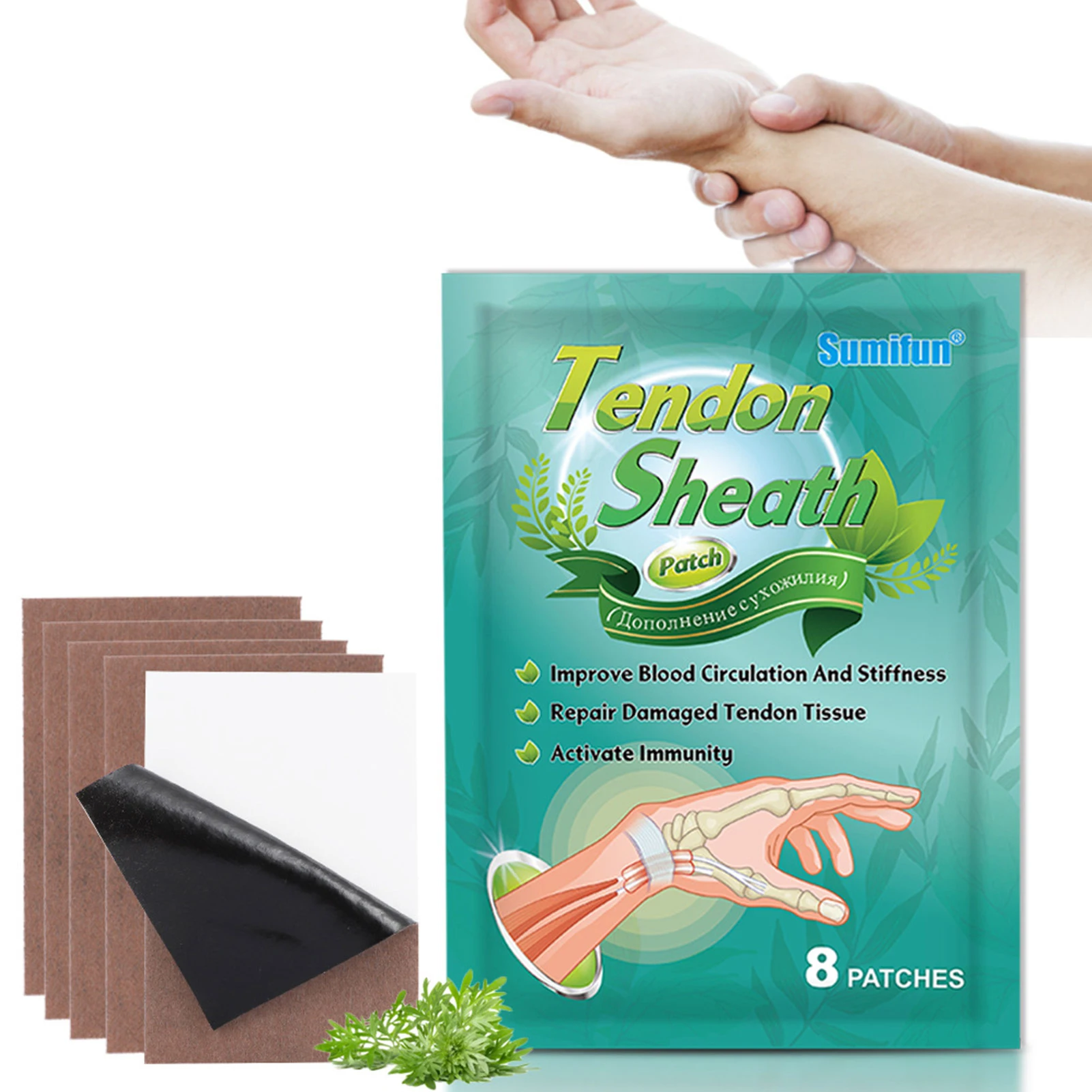 

8 Pieces Tenosynovitis Sheath Patches Repairs Damaged Tendon Tissue For People With Joint Swelling And Discomfort Strong