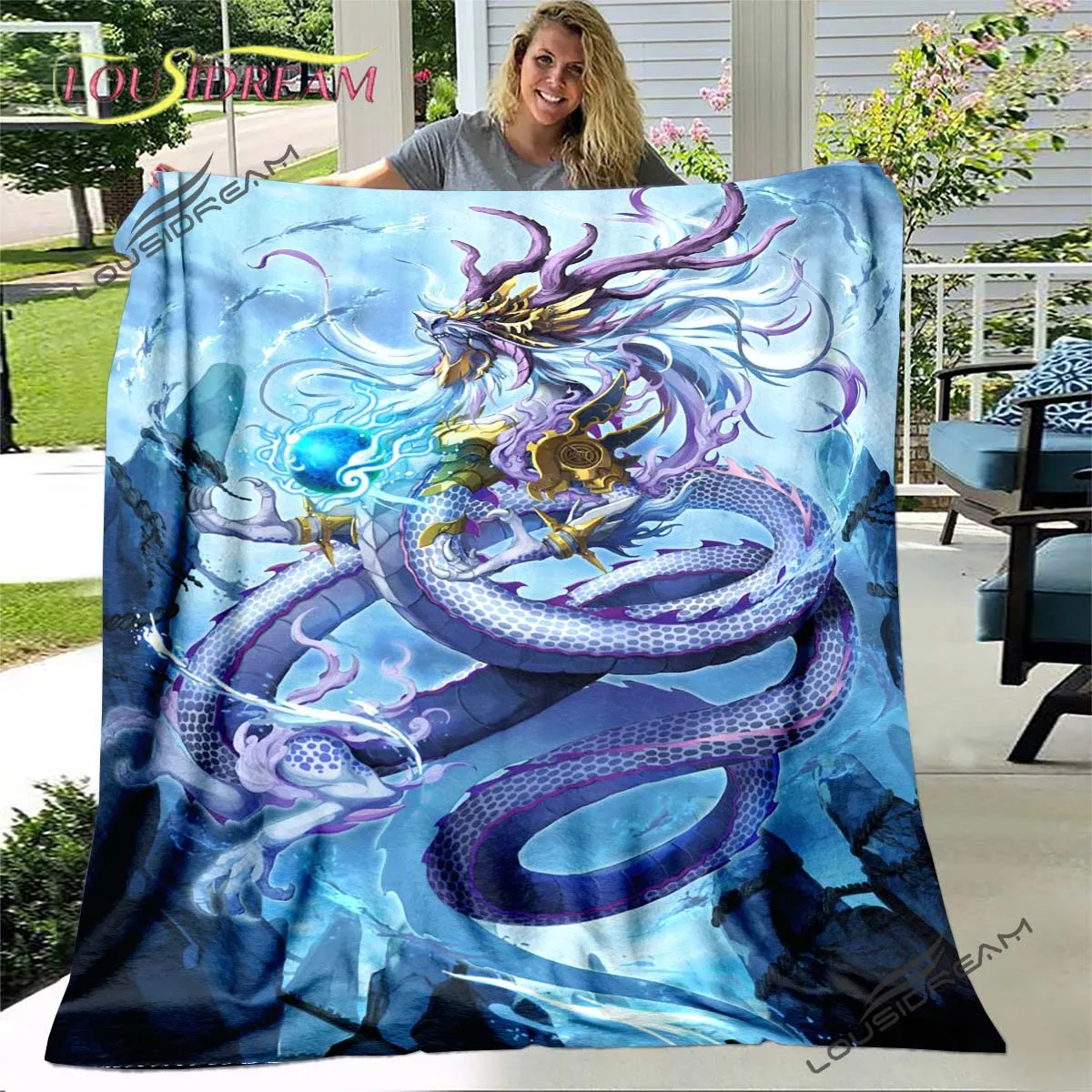 Фланелевое Одеяло с 3D-принтом дракона мягкие одеяла для кровати взрослых и детей