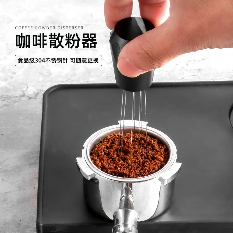 

Stainless Steel Cloth Powder Dispenser Breaking Needle Espresso Assistant Stirring Powder Needle Evenly Stirring