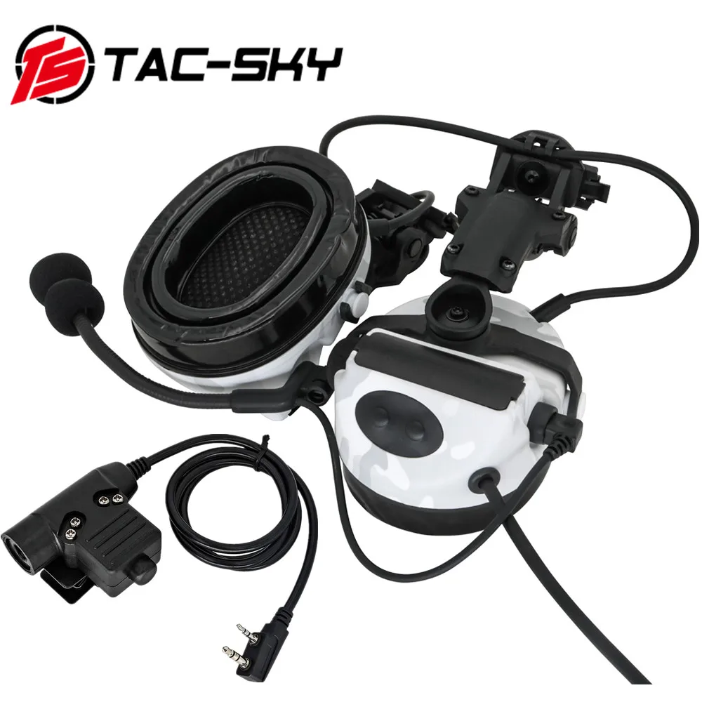 TAC-SKY Tactical MultiCam Alpine Headset COMTAC II Helmet ARC Track Bracket Edition Noise Reduction Pickup Shooting Headset MCA