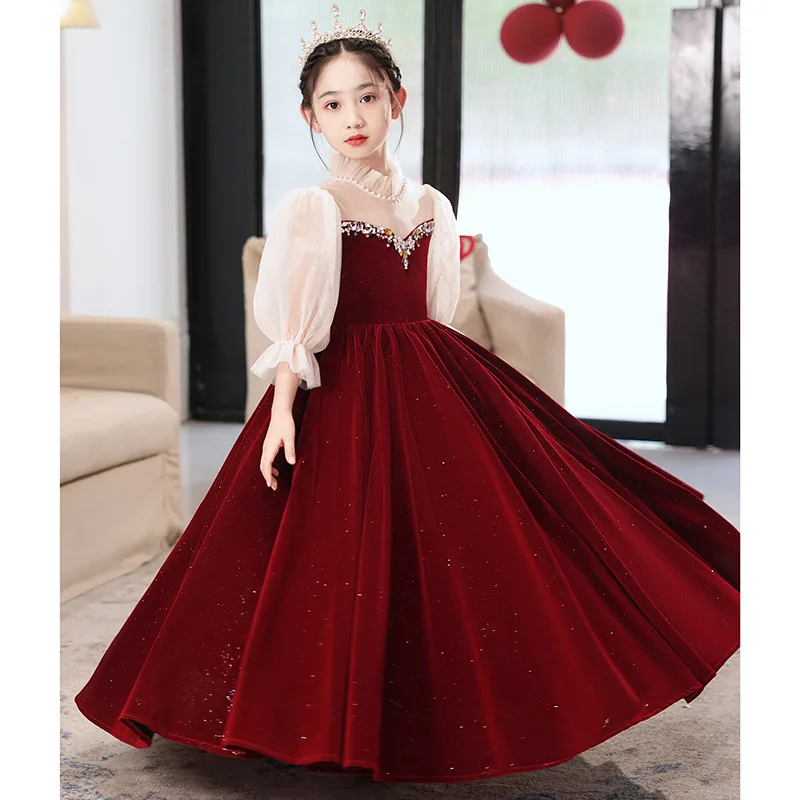 2024 рождественское платье для девочек-подростков женское девушек детское