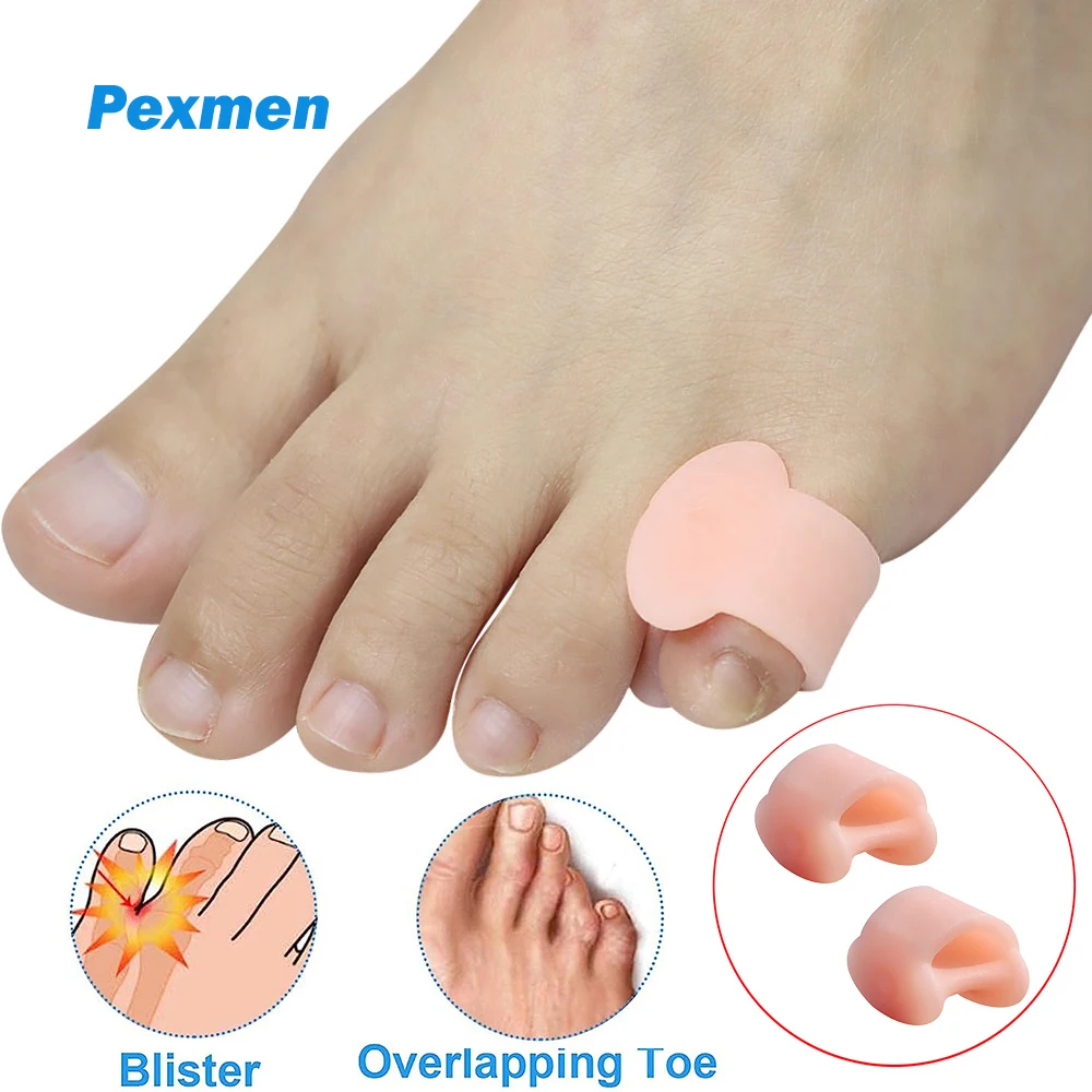 Pexmen 2/4 шт. гелевые прокладки для пальцев ног корректор большого пальца стопы