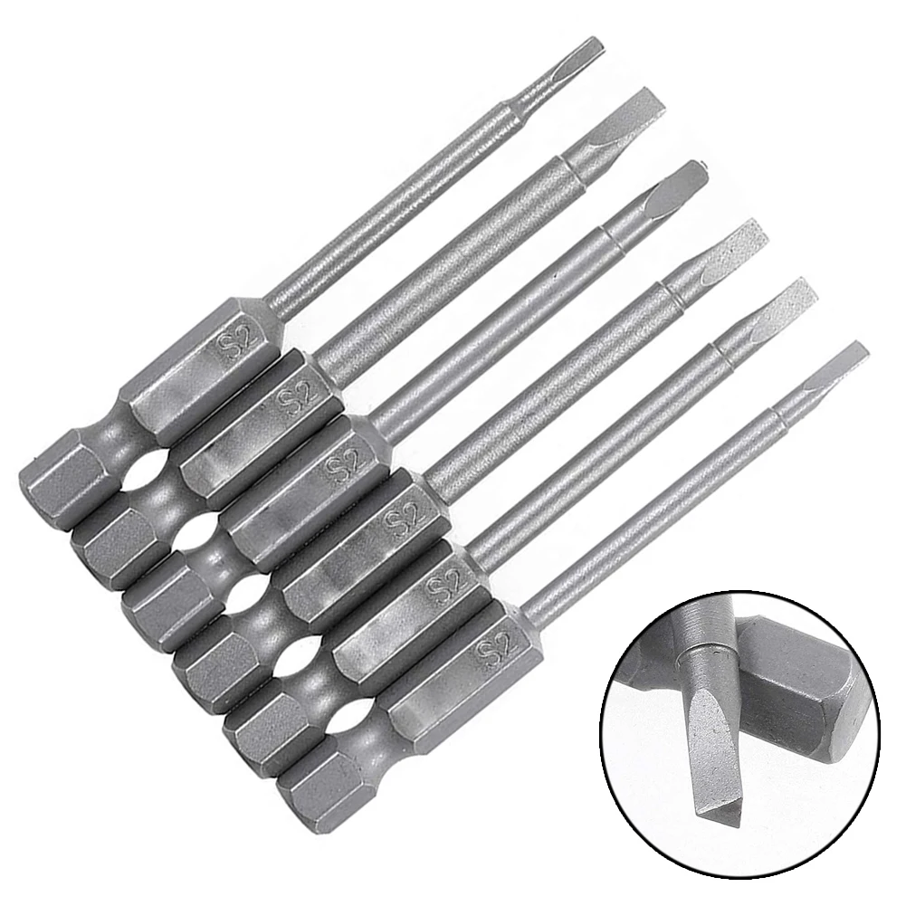 

5/6Pcs/Set 1/4In Hex Shank Triangle Head Bit Magnetic Triangle Head Screwdriver Bits 65mm 50mm 18-30 For Electric Screwdriver