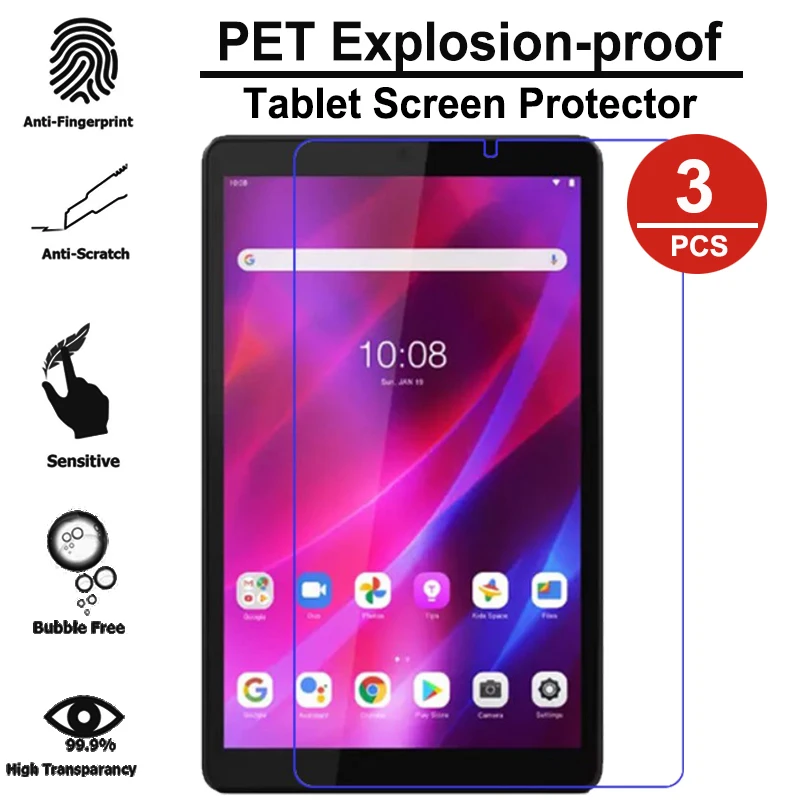 

3PCS HD Nano Explosion-proof PET Screen Protector For Lenovo Tab M8 Gen 4 8inch Tablet Anti-Scratch Protective Film Not Glass