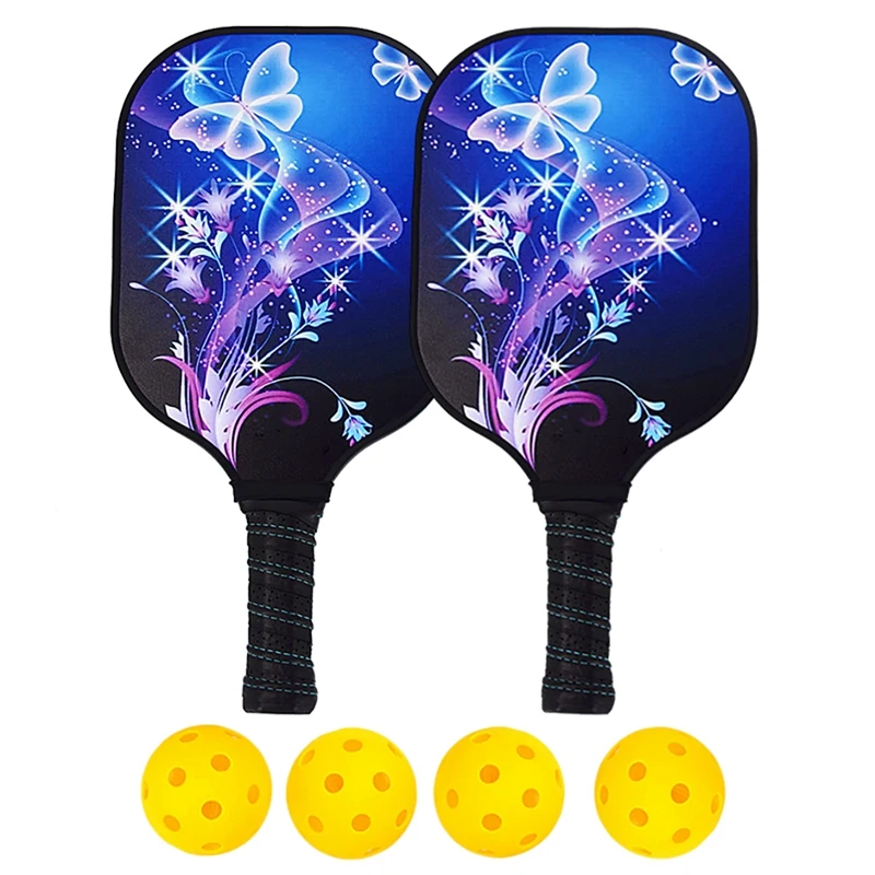 

Profession Pickleball Paddles Set Carbon Fiber Honeycomb Core Pickleball Paddle With 2 Pickleball Paddles+4 Balls+1 Bag