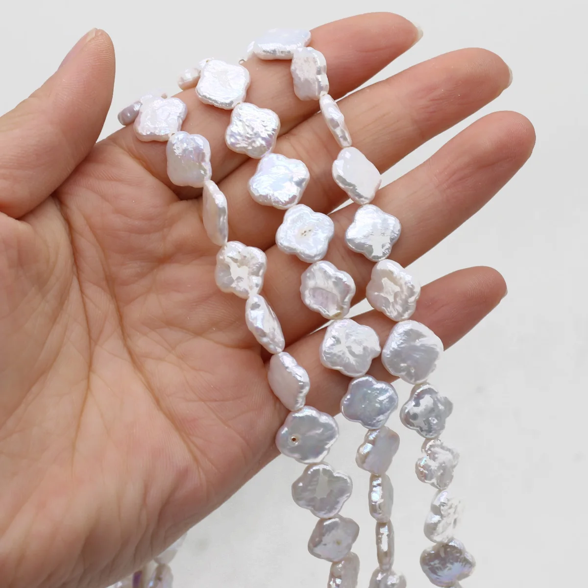 

Natural Freshwater Pearl Petal-Shaped White Pearl Beads For Jewelry Making DIY Bracelet Earrings Necklace Accessory