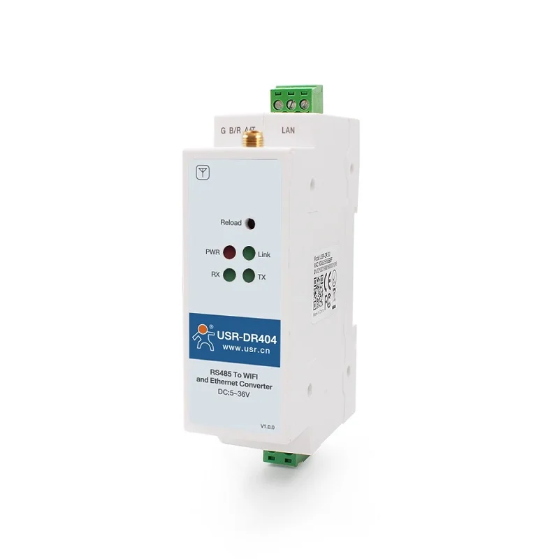 

USR-DR404 Din-рейка WiFi серийный модуль сервер двунаправленной передачи для RS485 y WiFi / Ethernet