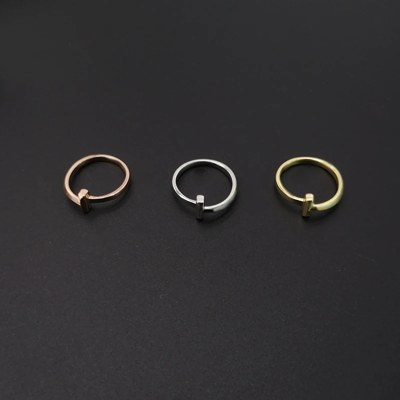 

Женское кольцо из серебра 925 пробы, с Т-образным вырезом