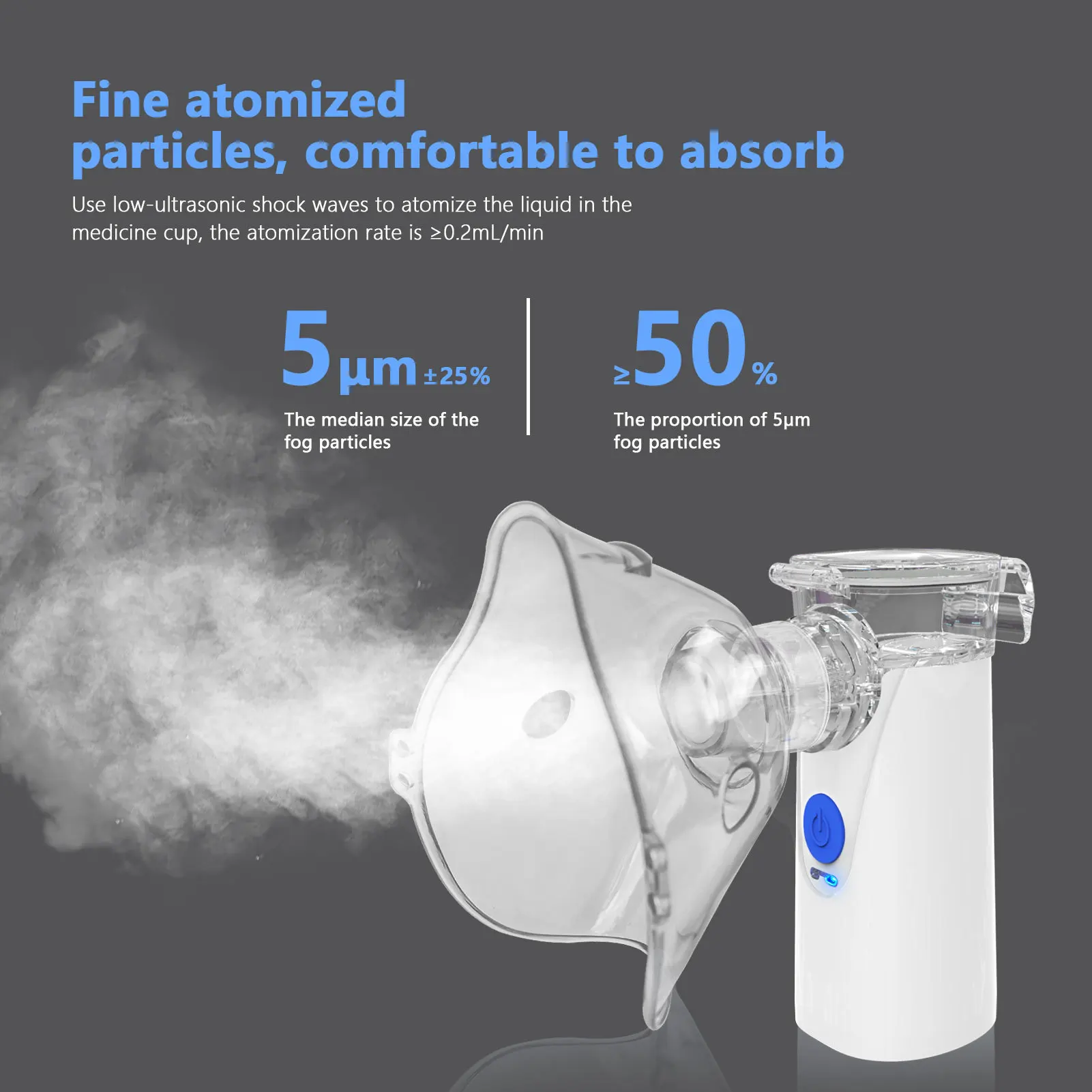 Nebulizer Household Children Quiet Mesh Atomization Adult Infant Medical Portable Nebulizer Large Capacity Atomizers