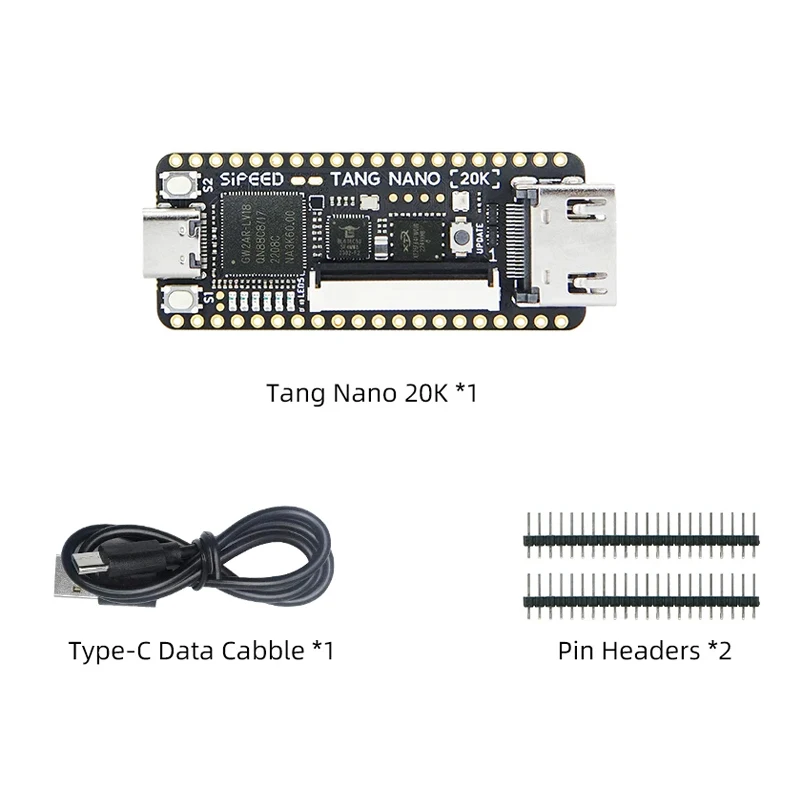 Плата разработки Sipeed Tang Nano 20K FPGA, RISC-V, Linux, поддержка ретро-игровых консолей, RGB LCD, TF-карта, 64 Мбит SDRAM, 20K LUT4 (art.: 3920dcd24a028) - 3920dcd24a028