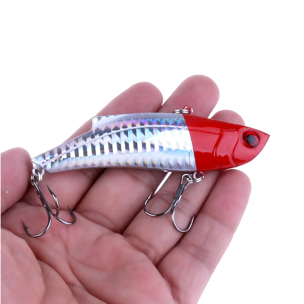 50pcs New Brand 9cm 28g Hard Fishing Lure VIB Rattlin Hook Fishing Sinking Vibra Rattlin Hooktion Lures Pencil Baits