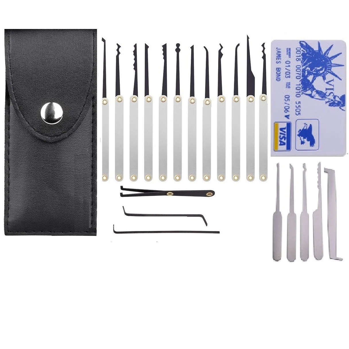 

15 шт. набор замков с 5 шт. мини-слесарей инструменты для тренировок по поломке, слесарный инструмент из нержавеющей стали для обучения