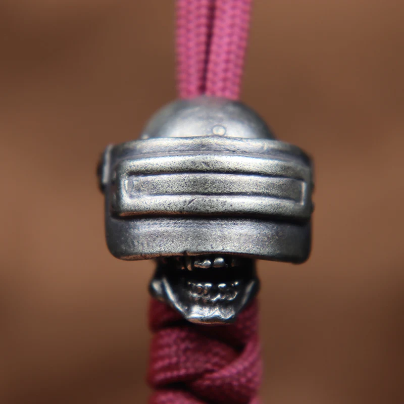 

Movable Helmet Skull Head Knife Bead Punk Brass DIY Paracord Lanyard Pendant Bracelet Charms Accessories Hot Game Army Fan Gifts