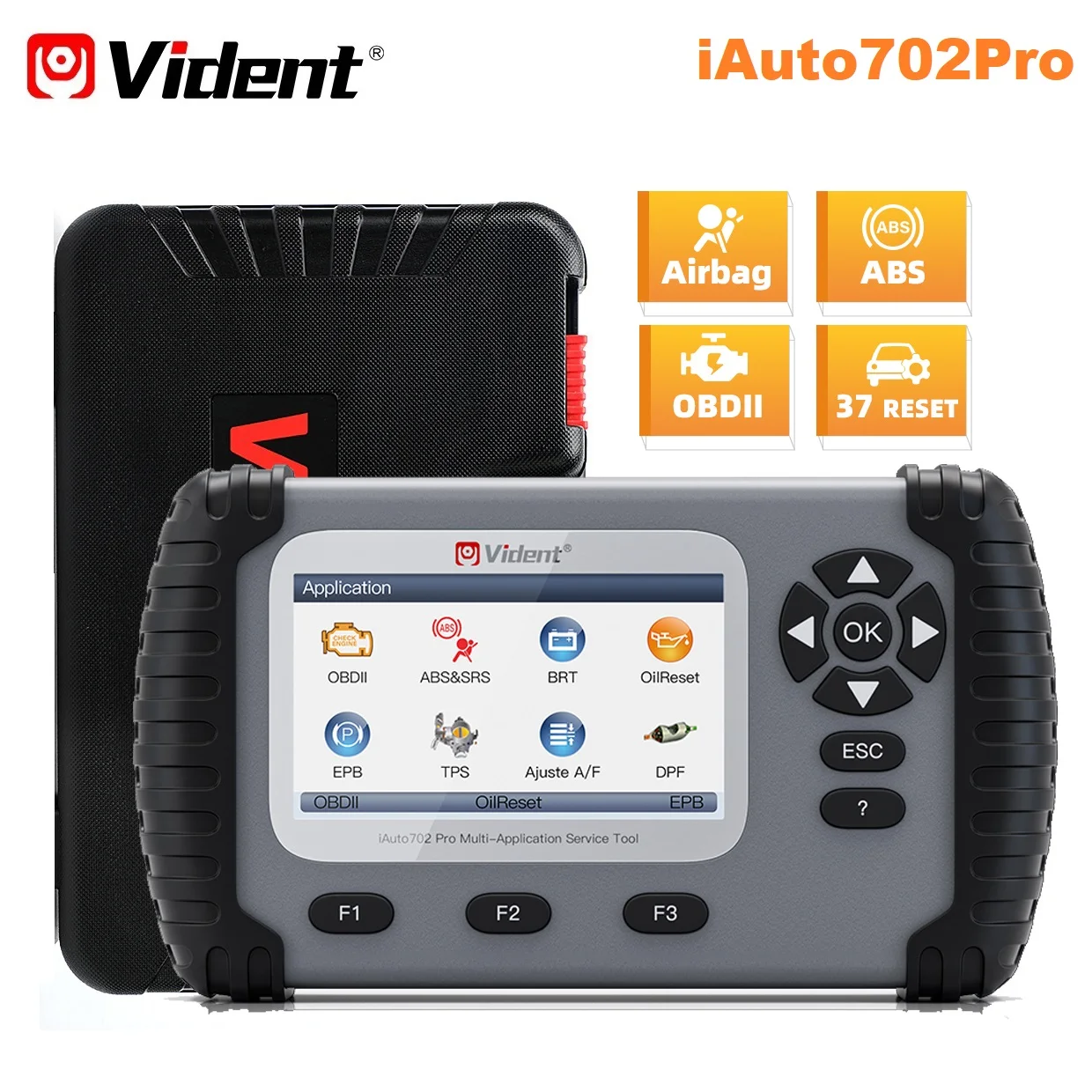 VIDENT iAuto702 Pro ABS SRS автомобильный диагностический инструмент 37 специальная функция кодирования ЭБУ активный тест OBD2 сканер бесплатное обновление