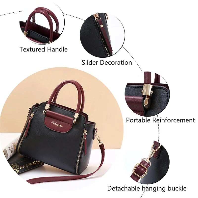 Fashion Leather Women Shoulder Bags Designer Handbag Simple Ladies Crossbody Bag Casual Square Messenger Bag