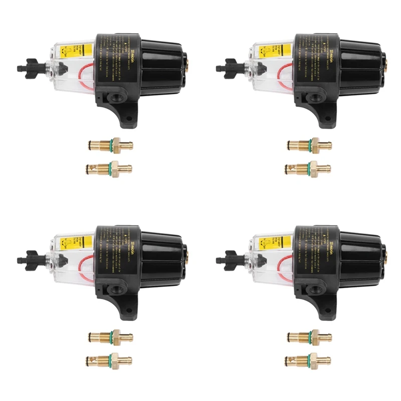 

4x аналогичный топливный фильтр для лодочного бензинового двигателя, сепаратор воды в сборе, Прозрачная чаша, все подвесные двигатели, топливный бак