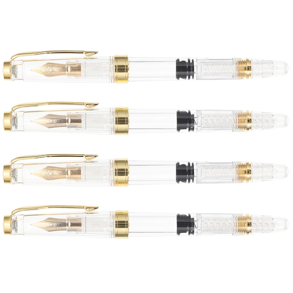 

4 Pcs Writing Japanese Penssss High Capacity Fountain Calligraphy Ink- Absorbing Student Cartridges