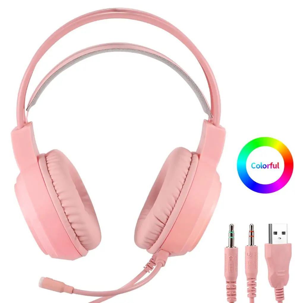 

Gaming Headset 3 5mm Wired Mobile Phone Stereo Gamer LED Headphones
