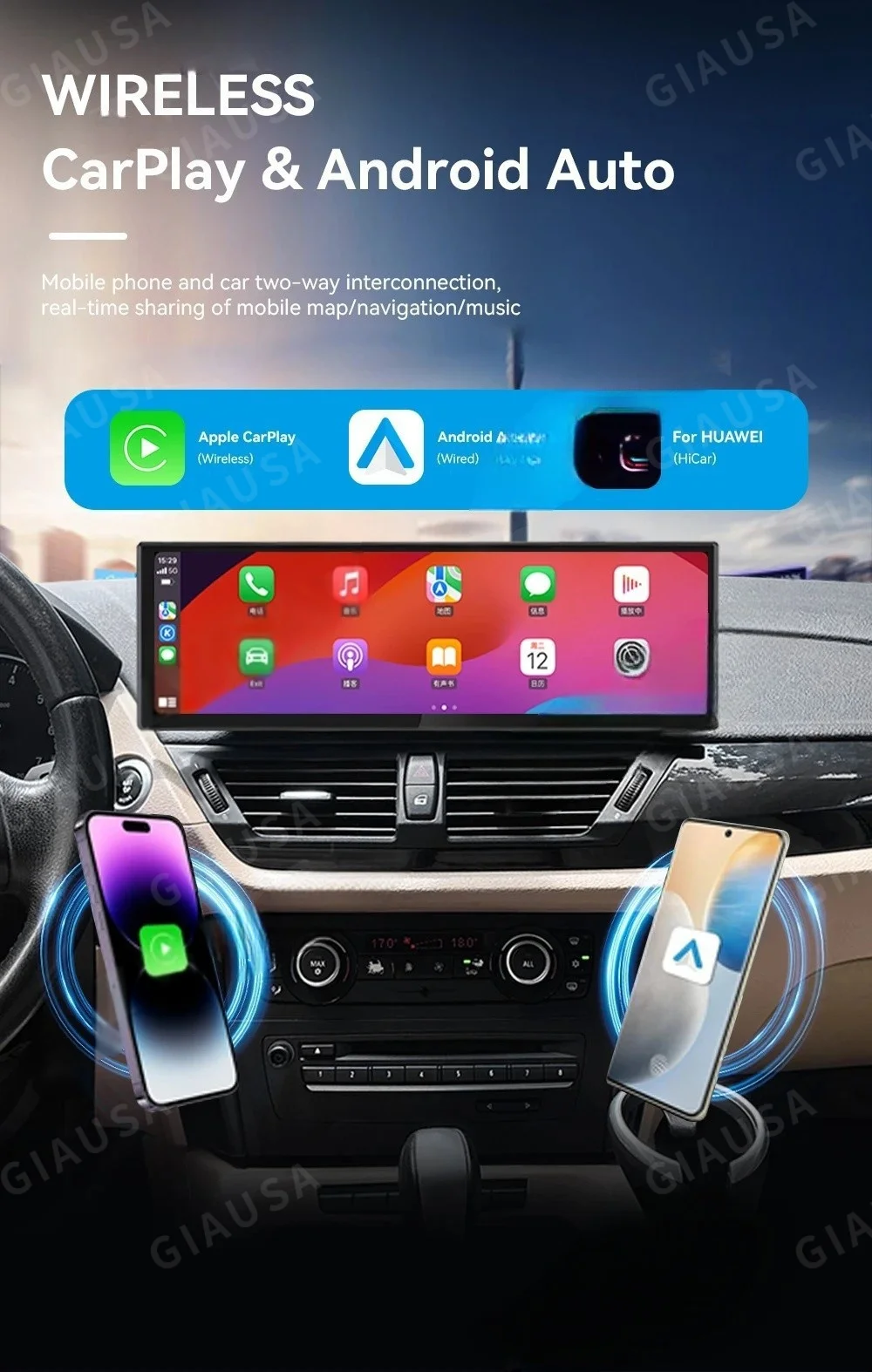 AA 14.9-дюймовый мультимедийный проигрыватель Android 14 Carplay для BMW X1 F48 X2 F49 2016-2021, GPS-навигация, автомагнитола, экран, головное устройство (art.: 3920d9daadd18) - 3920d9daadd18