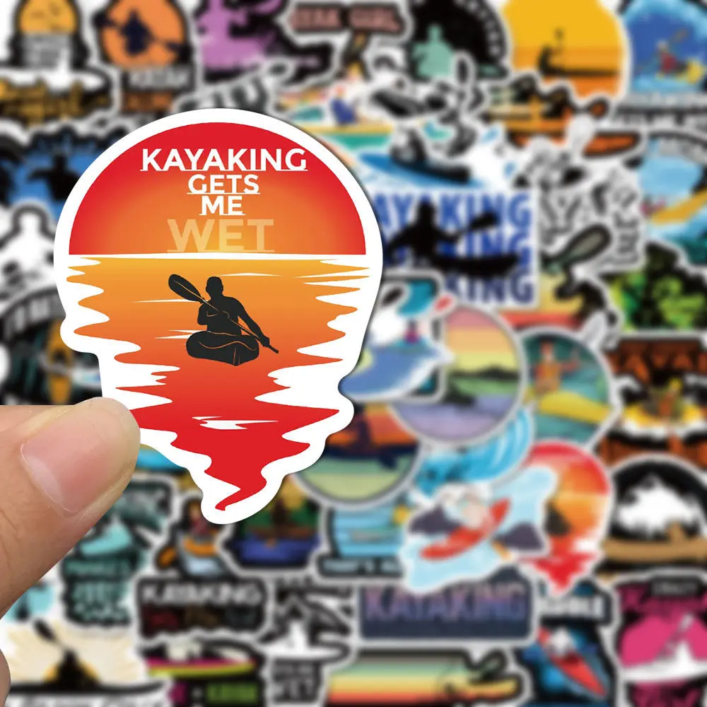 

50p каяк стикер граффити мультфильм стикер ноутбук тележка чехол декоративная Водонепроницаемая Наклейка ПВХ стикер
