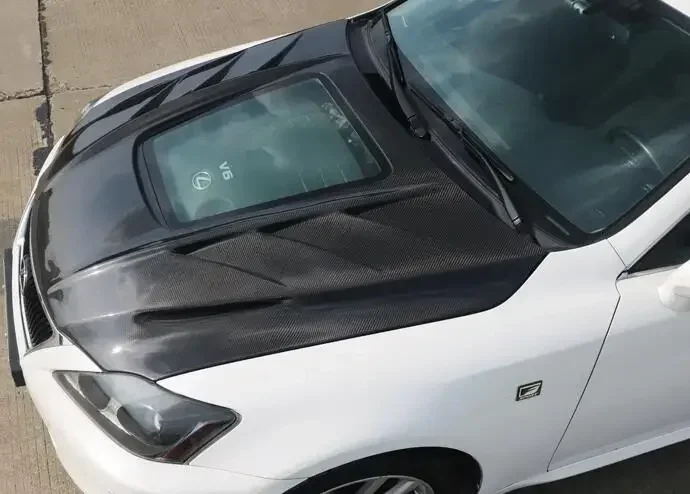 Новый! Прозрачный капот из настоящего углеродного волокна для Lexus IS250 IS300 IS300C IS3540