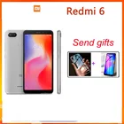 Смартфон Xiaomi Redmi 6, 3 ГБ, 32 ГБ, с googleplay мобильный телефон, полный экран 5,45 дюйма, ИИ-лицо, неlockingrandom, цвет с подарком
