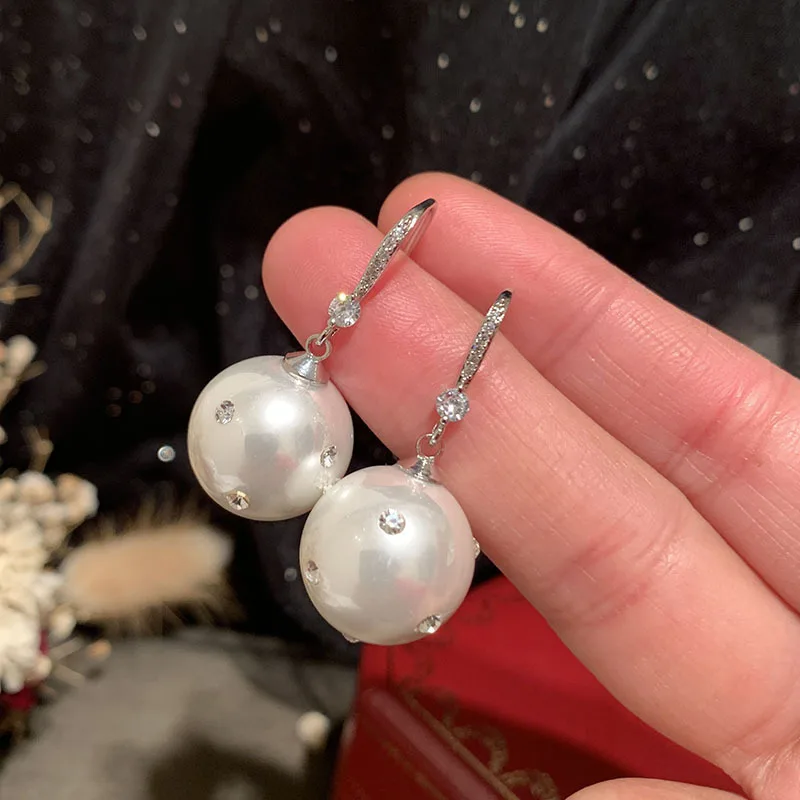 Высококачественные циркониевые свадебные серьги AAA жемчужные для невесты