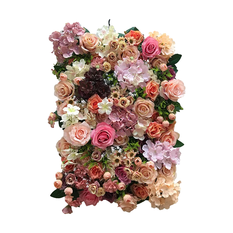 

wedding decoration silk flower wall panel red rose artificial flower mounted pot wall of flower