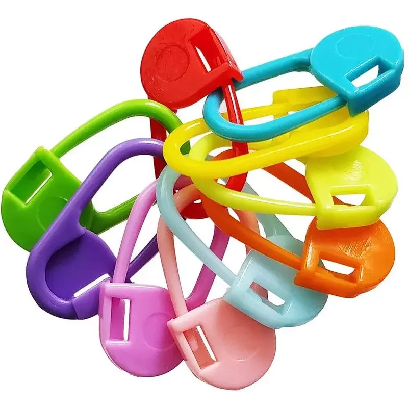 

NEW IN 100pcs Mini Knitting Crochet Locking Stitch Markers Mix Color Crochet Latch Knitting Tools Needle Clip Hook Christmas Gif