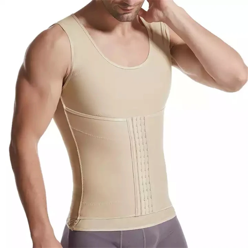 Men's Corset Slim Vest Tunic Top Fitness Body Shaping Tummy Slimming Reduce Belly Buster Underwear High Compression Man Shaper