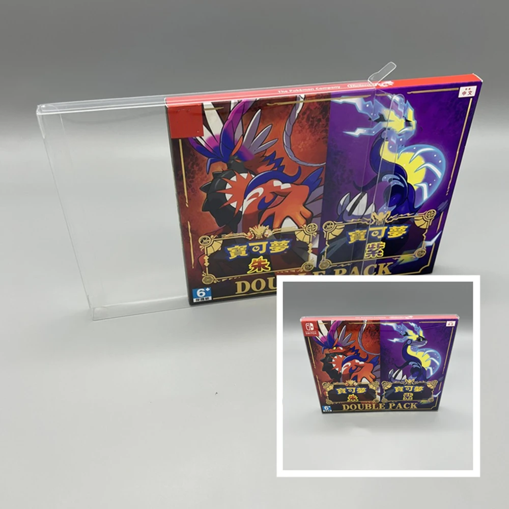 PET Box Protector For Pokémon Scarlet/Violet Transparent Collect Boxes For NS Switch Game Shell Clear Display Case For JPN