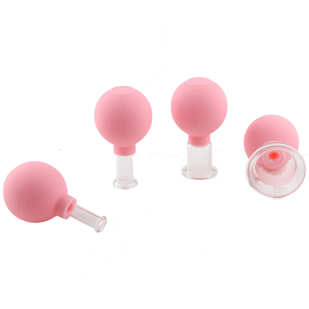 

2/4 шт., вакуумные банки для массажа лица