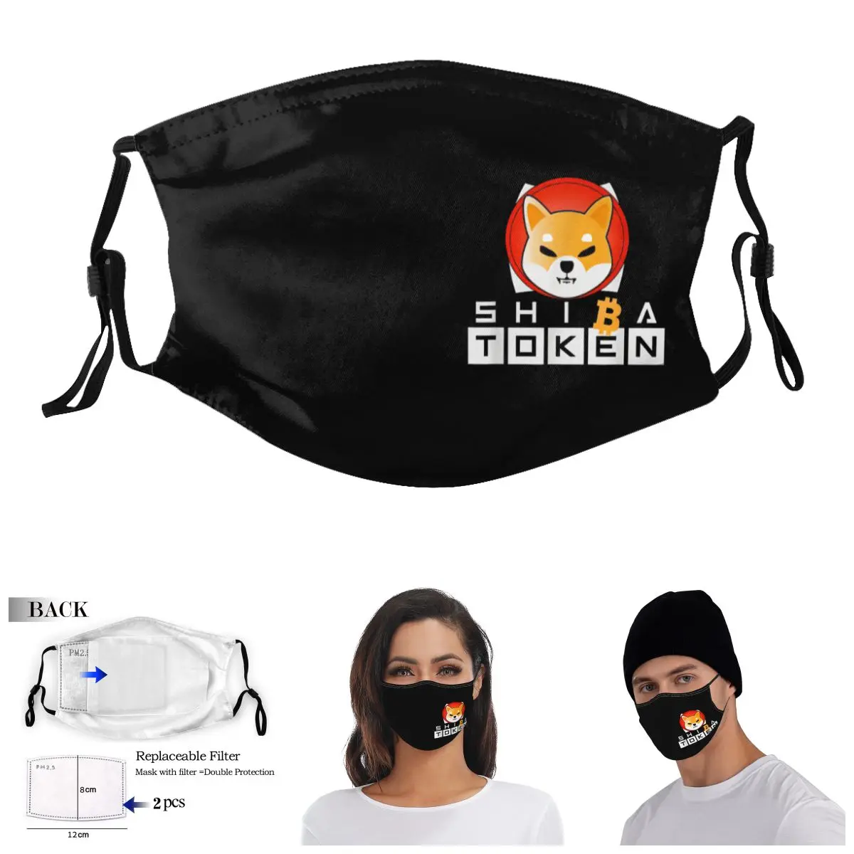 

Shiba Inu To The Moon Token Shib Coin Crypto Hodler Shiba Inu Token Crypto Coin Geeky Domino Activated Carbon Filter Mask