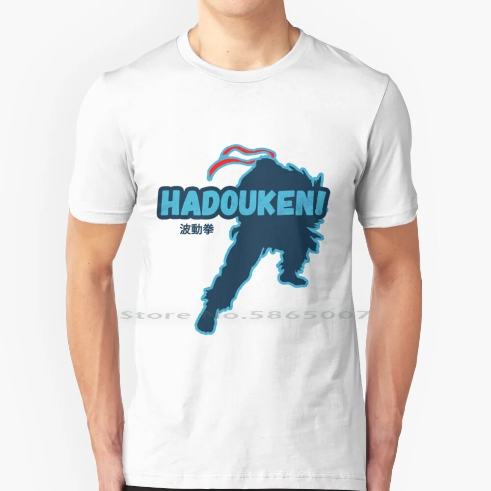 -Футболка Ryu-Hadoken из 100% хлопка большой размер 6xl модная футболка в подарок |