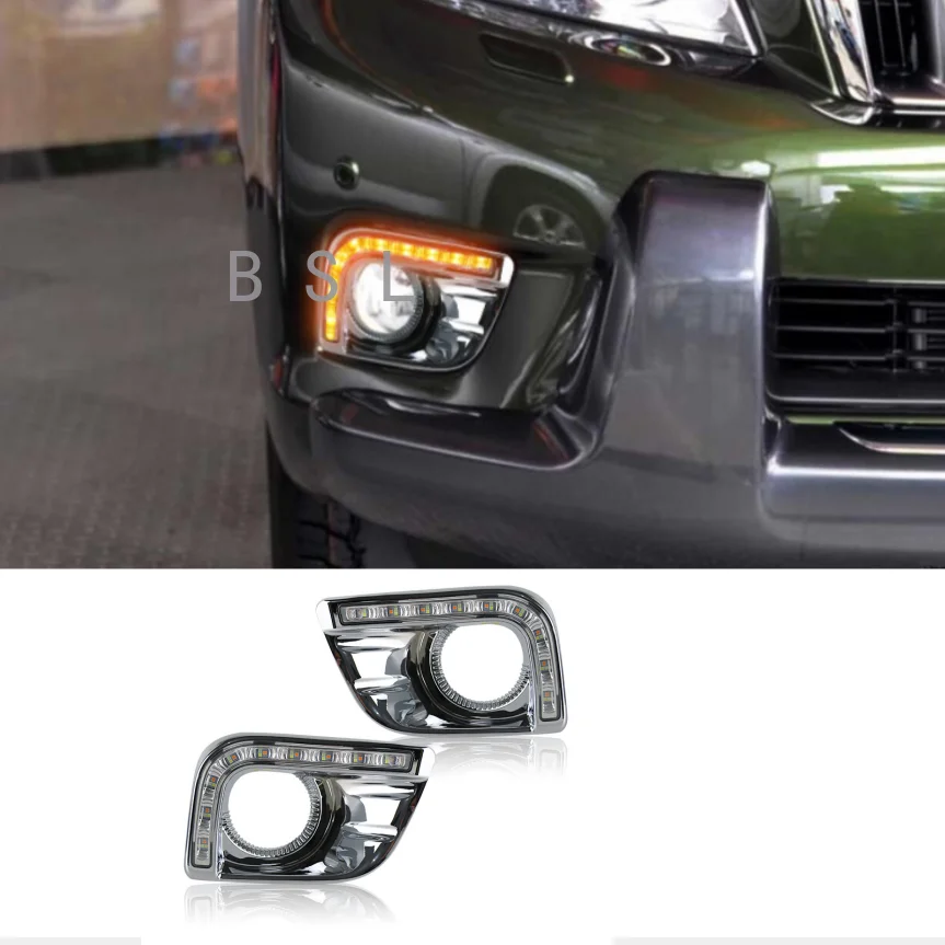 

Светодиодные Автомобильные дневные ходовые огни для Toyota Prado FJ150 LC150 2010 2011 2012 Land Cruiser 2013 DRL автомобильная лампа 12 В