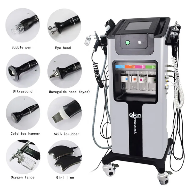 9 In 1 Hydra Dermabrasion Aqua water Peel Face Hydrafacial Machine Microdermabrasion BIO Face lift Skin Care Beauty Machine