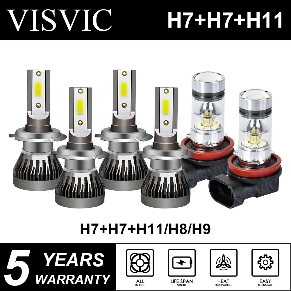 

For Honda CRV CR-V 2007-14 6000K LED Headlight Fog Light Hi/Lo Dual Beam Bulbs