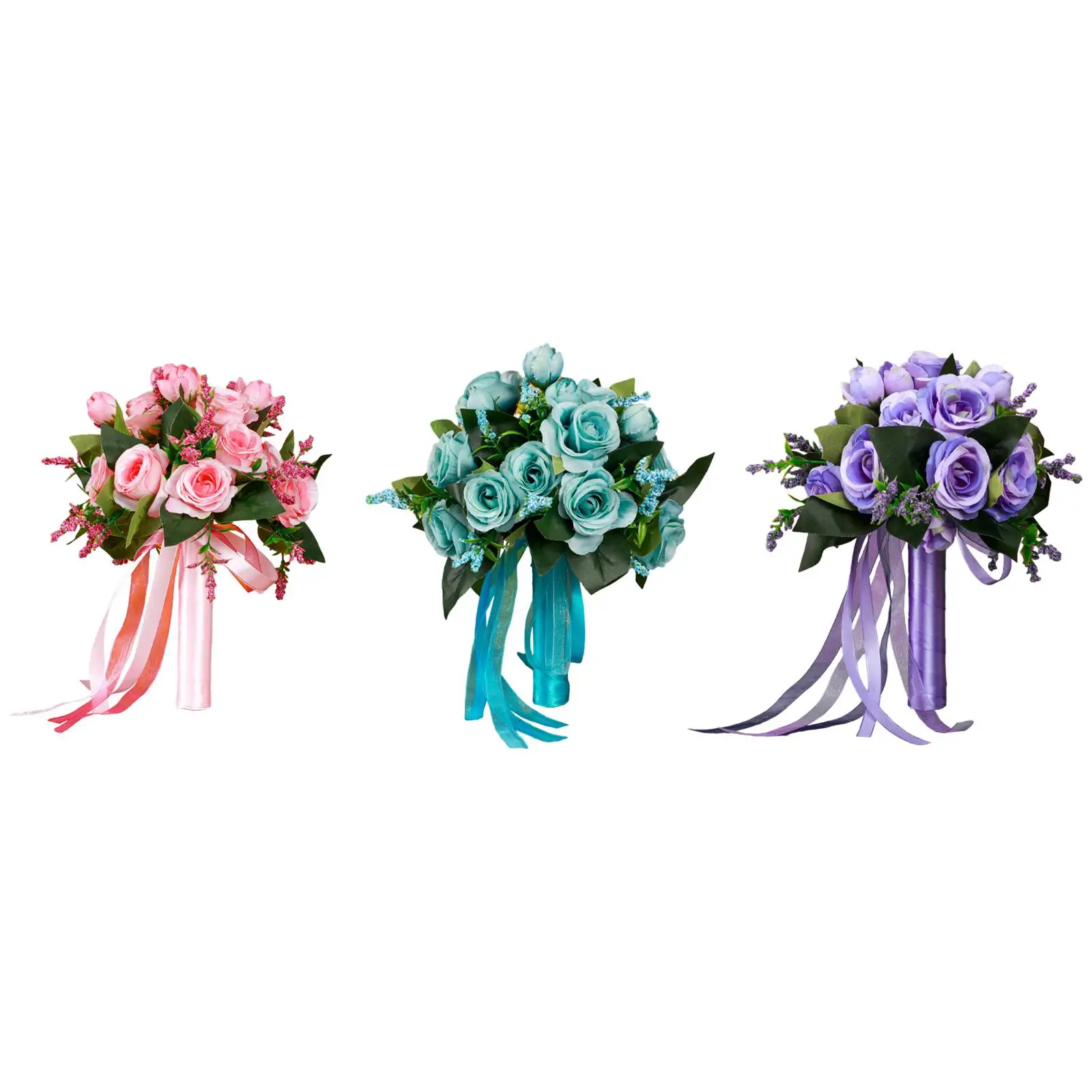 

Wedding Hand Bouquets Table Centerpiece Elegant Artificial Flower Bouquet for Party Anniversary Wedding Ceremony Valentine's Day