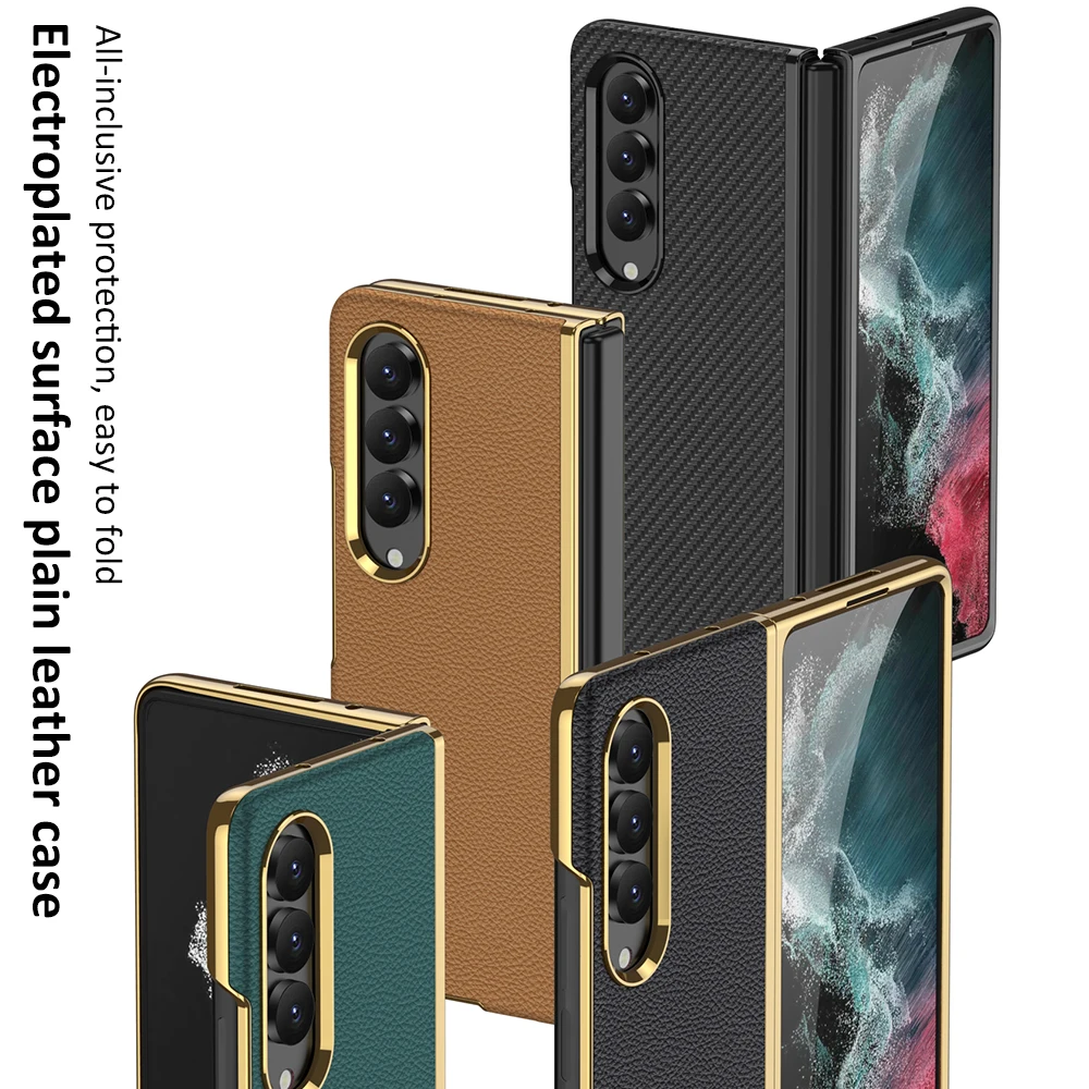 

Ultra-Thin Leather Material Case For Samsung Galaxy Z Fold 4 Case Luxury Case
