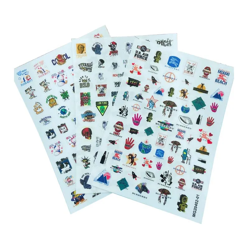 

Самодельные тонкие наклейки для ногтей в японском стиле без следов новый дизайн в картонной коробке с изображениями животных сухие искусст...