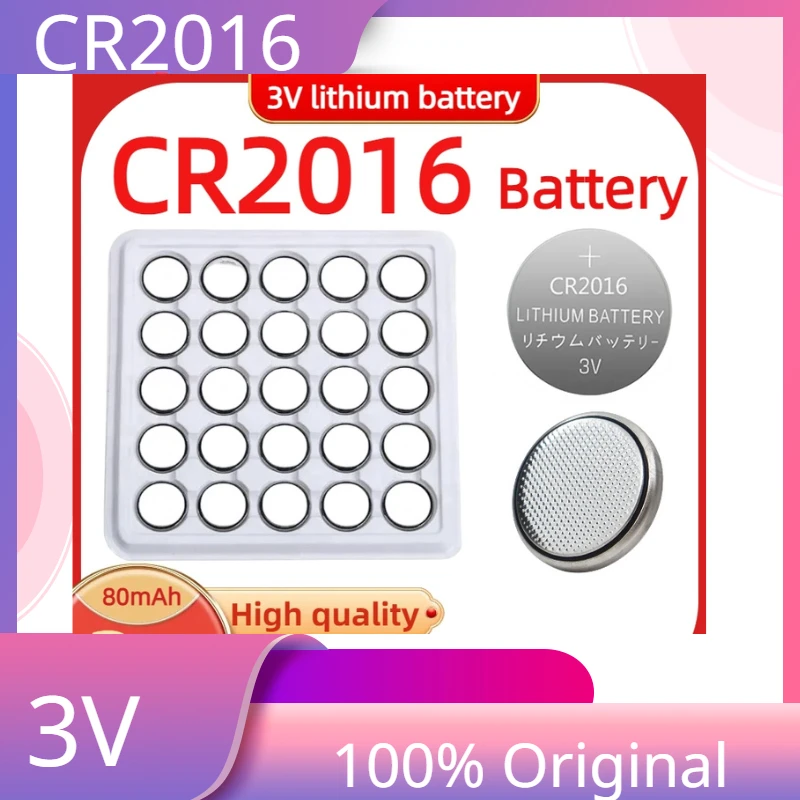 

25/50PCS 3V CR2016 Lithium Button Battery for Watch Toys Clock Remote DL2016 BR2016 DL2016 LM2016 CR 2016 Coin Cell Batteries