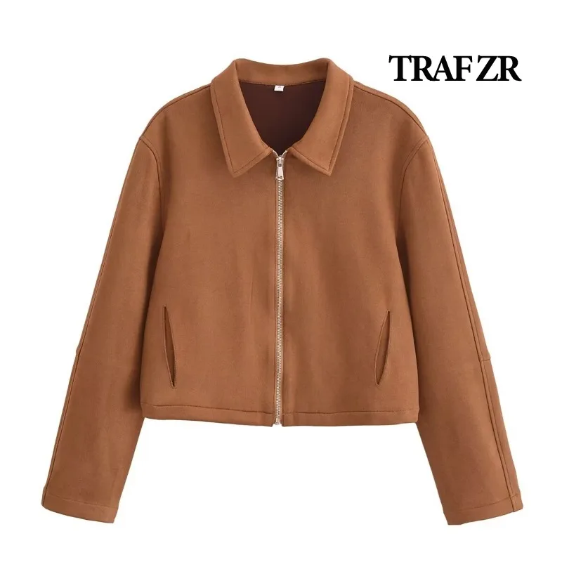 TRAF ZR Женские куртки Осенние модные куртки-авиаторы Женское осеннее пальто Новые