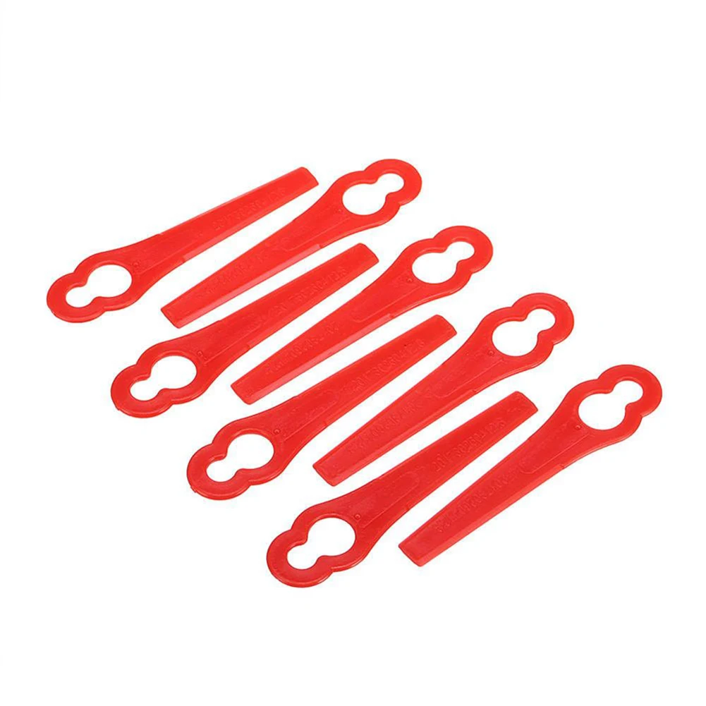 

100pcs Plastic Cutter Blades Garden Trimmers Lawn Mower Blade Rust-proof Replacement 83mm Garden Power Tool Parts