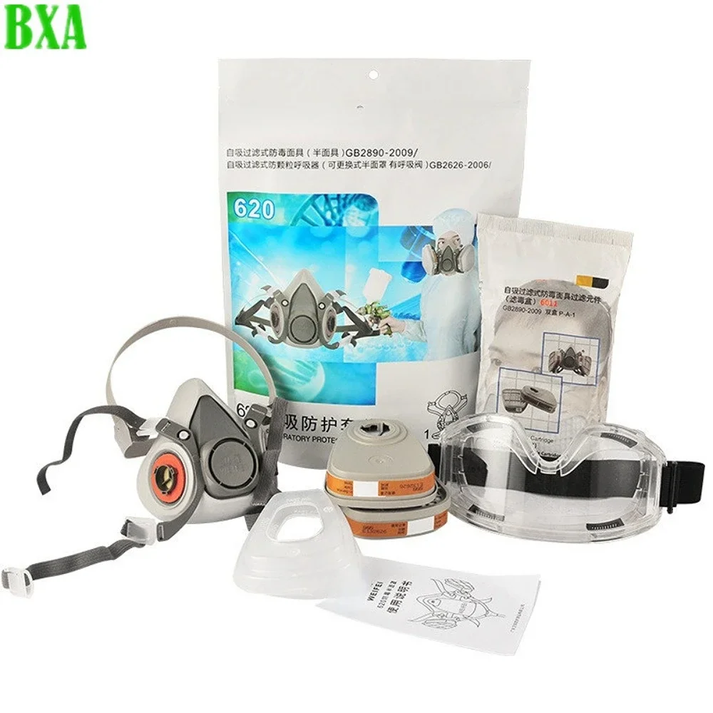 

Filter Box Suit Safety Filter Gas Mask Coal Mine Pesticide Chemical Industrial Dust Painting Spraying Respirator 620 6011 Grey