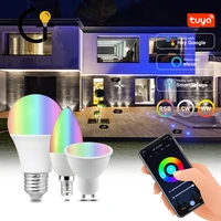 rgbcw smart light bulb dimmable gu10 c37 a60 e14 e27 b22 wifi led magic lamp ac 85v 265v work with alexa google home